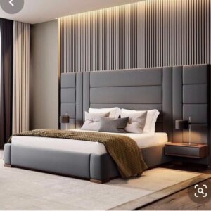 Modern Panelled King Bed Set