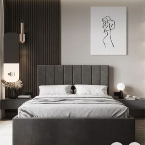 Minimal Charcoal King Bed Set