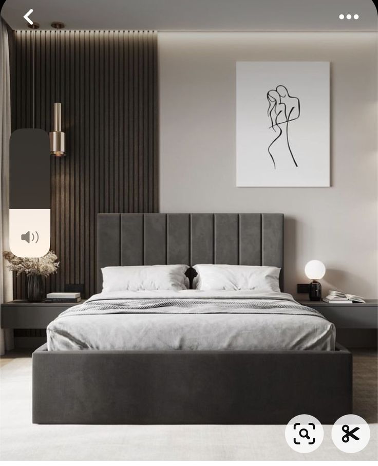 Minimal Charcoal King Bed Set
