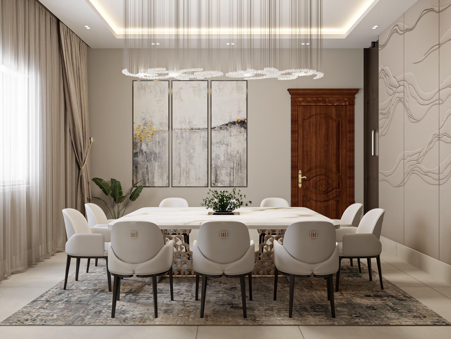 Luxury 8-Seater Dining Set