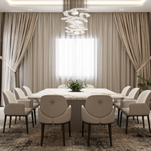 Luxury Marble Dining Table Set